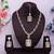 White rose gold premium designer american diamond and stone work necklace set