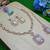 White rose gold premium designer american diamond and stone work necklace set