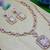 White rose gold premium designer american diamond and stone work necklace set