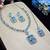 Green rhodium premium designer american diamond and stone work necklace set