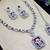 Maroon rhodium premium designer american diamond and stone work necklace set