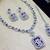 Purple rhodium premium designer american diamond and stone work necklace set