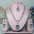 Blue rhodium premium designer american diamond and stone work necklace set