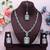 White rhodium premium designer american diamond and stone work necklace set