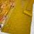 Yellow silk embroidered viscose thread jari work salwar suit