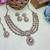Gold yellow gold premium designer american diamond and stone work necklace set