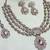 Gold yellow gold premium designer american diamond and stone work necklace set