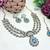 Green yellow gold premium designer american diamond and stone work necklace set