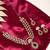 Maroon yellow gold premium designer american diamond and stone work necklace set