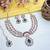 Green rose gold premium designer american diamond and stone work necklace set