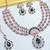 Green rose gold premium designer american diamond and stone work necklace set