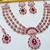 Maroon rose gold premium designer american diamond and stone work necklace set