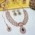 Green rose gold premium designer american diamond and stone work necklace set