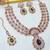 Green rose gold premium designer american diamond and stone work necklace set