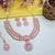 Pink rose gold premium designer american diamond and stone work necklace set