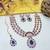 Blue rose gold premium designer american diamond and stone work necklace set