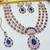 Blue rose gold premium designer american diamond and stone work necklace set