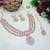 White rose gold premium designer american diamond and stone work necklace set