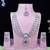 Purple rhodium premium designer american diamond and stone work necklace set