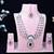 Purple rhodium premium designer american diamond and stone work necklace set