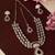 Purple rhodium premium designer american diamond and stone work necklace set