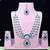 Blue rhodium premium designer american diamond and stone work necklace set
