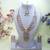 Gold yellow gold premium designer american diamond and stone work necklace set