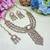 Gold yellow gold premium designer american diamond and stone work necklace set