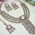 Gold yellow gold premium designer american diamond and stone work necklace set