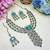 Green yellow gold premium designer american diamond and stone work necklace set