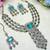 Green yellow gold premium designer american diamond and stone work necklace set