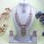 Purple yellow gold premium designer american diamond and stone work necklace set