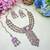 Purple yellow gold premium designer american diamond and stone work necklace set