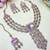 Purple yellow gold premium designer american diamond and stone work necklace set