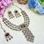 Green yellow gold premium designer american diamond and stone work necklace set