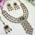 Green yellow gold premium designer american diamond and stone work necklace set