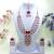Maroon yellow gold premium designer american diamond and stone work necklace set