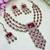 Maroon yellow gold premium designer american diamond and stone work necklace set