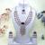 Blue yellow gold premium designer american diamond and stone work necklace set