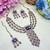 Blue yellow gold premium designer american diamond and stone work necklace set