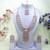 Pink yellow gold premium designer american diamond and stone work necklace set