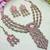 Pink yellow gold premium designer american diamond and stone work necklace set