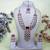 Purple yellow gold premium designer american diamond and stone work necklace set