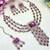 Purple yellow gold premium designer american diamond and stone work necklace set