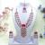 Pink yellow gold premium designer american diamond and stone work necklace set