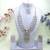 White yellow gold premium designer american diamond and stone work necklace set