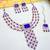 Blue rose gold premium designer american diamond and stone work necklace set