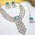 Green rose gold premium designer american diamond and stone work necklace set