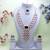 Green rose gold premium designer american diamond and stone work necklace set