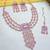Purple rose gold premium designer american diamond and stone work necklace set